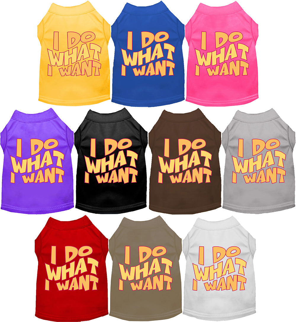 Adorable Cat or Dog Shirt for Pets "I Do What I Want"