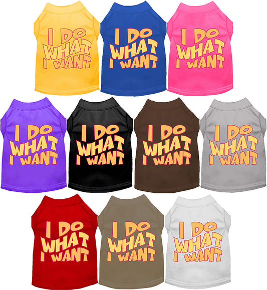 Adorable Cat or Dog Shirt for Pets "I Do What I Want"