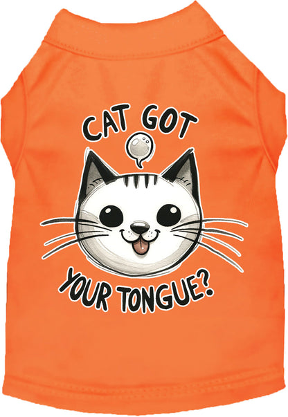Adorable Cat or Dog Shirt for Pets "Cat Got Your Tongue"