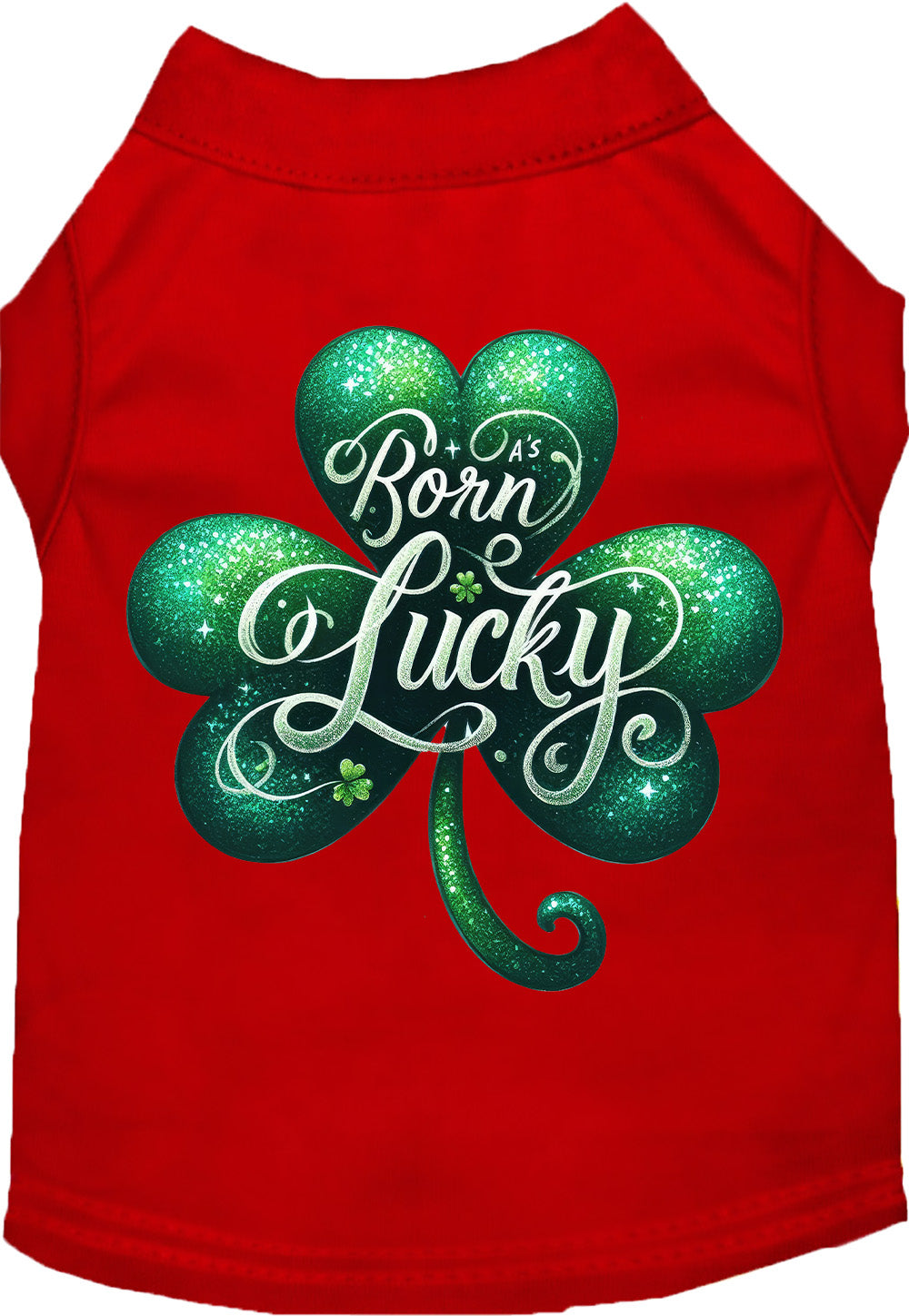 Adorable Cat or Dog Shirt for Pets "A's Born Lucky"