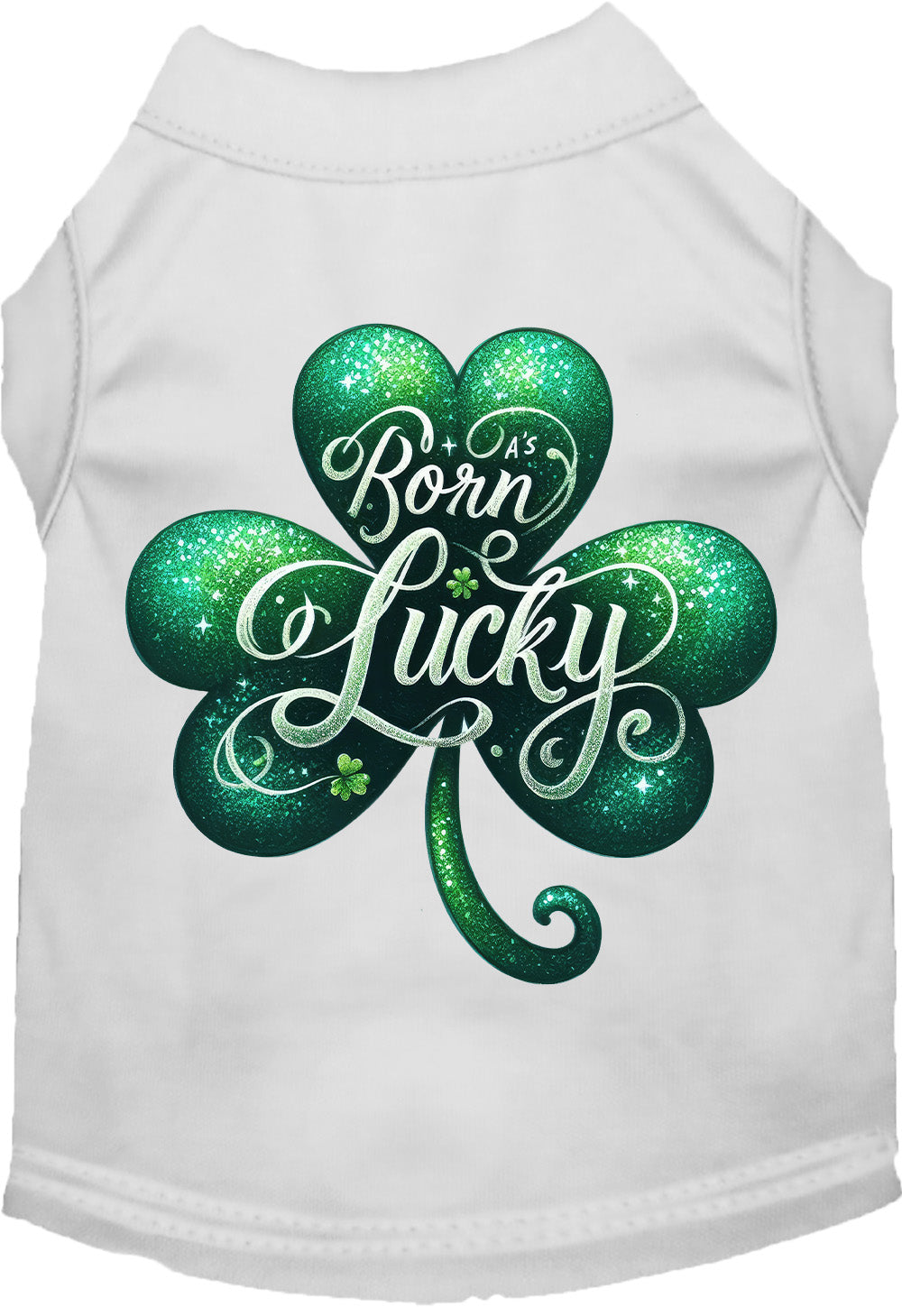 Adorable Cat or Dog Shirt for Pets "A's Born Lucky"