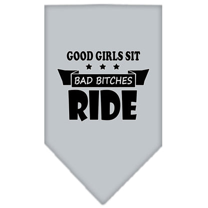 Pet and Dog Bandana Screen Printed, "Bitches Ride"