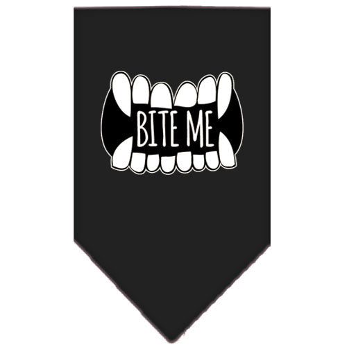 Pet and Dog Bandana Screen Printed, "Bite Me"