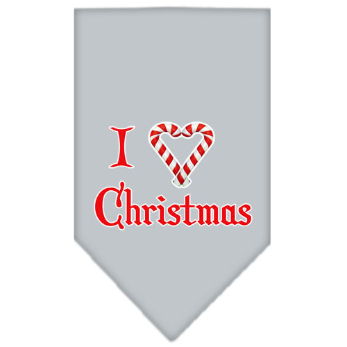 Christmas Pet and Dog Bandana Screen Printed, "I Heart Christmas"