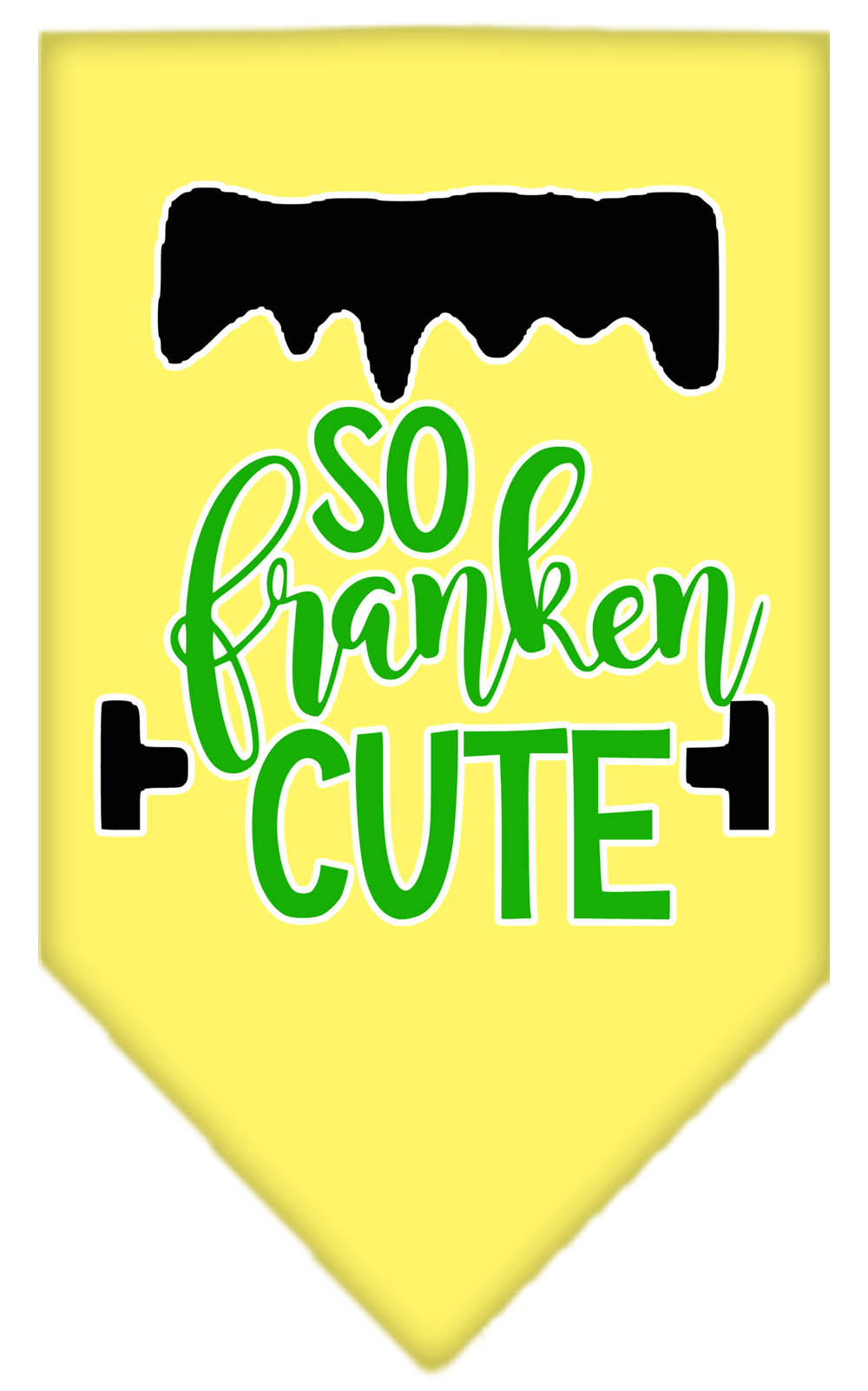 Halloween Pet and Dog Bandana Screen Printed, "So Franken Cute"