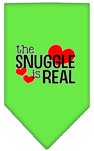 Pet and Dog Bandana Screen Printed, "The Snuggle Is Real"