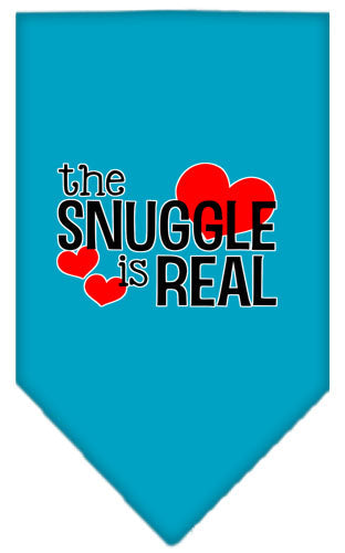 Pet and Dog Bandana Screen Printed, "The Snuggle Is Real"