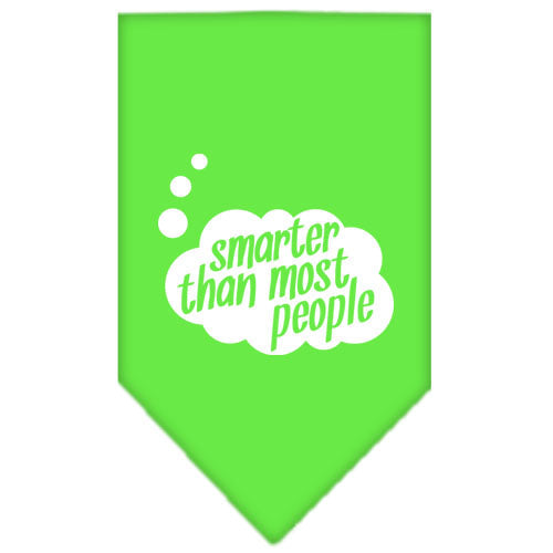 Pet and Dog Bandana Screen Printed, "Smarter Than Most People"