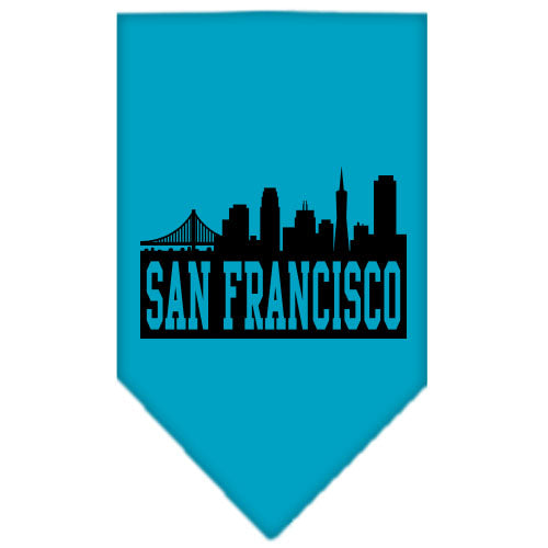 Pet and Dog Bandana Screen Printed, "San Francisco Skyline"