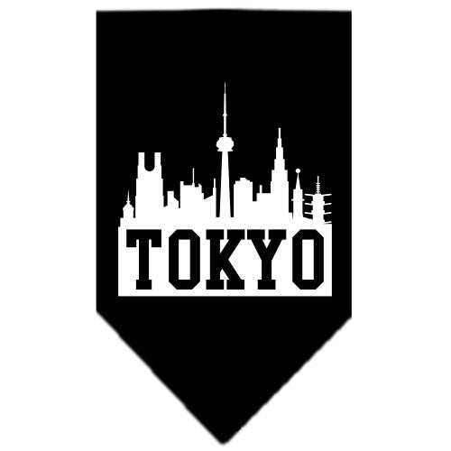 Pet and Dog Bandana Screen Printed, "Tokyo Skyline"