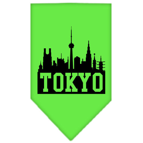Pet and Dog Bandana Screen Printed, "Tokyo Skyline"