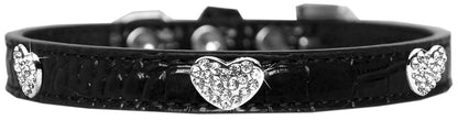 Dog, Puppy & Pet Designer Croc Collar, "Crystal Heart"