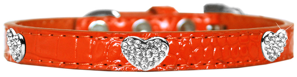 Dog, Puppy & Pet Designer Croc Collar, "Crystal Heart"