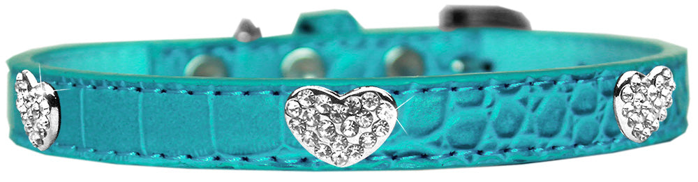 Dog, Puppy & Pet Designer Croc Collar, "Crystal Heart"