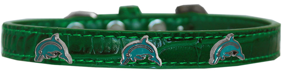 Collar con diseño de cocodrilo para perros, cachorros y mascotas, "Dolphins"