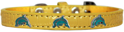 Collar con diseño de cocodrilo para perros, cachorros y mascotas, "Dolphins"