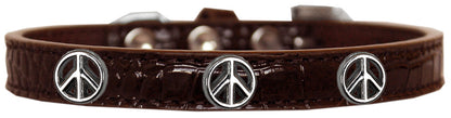 Dog, Puppy & Pet Designer Croc Widget Collar, "Peace Sign"