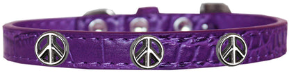 Dog, Puppy & Pet Designer Croc Widget Collar, "Peace Sign"