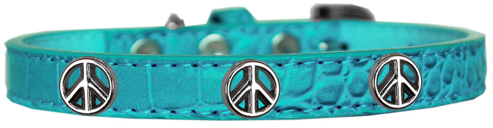 Dog, Puppy & Pet Designer Croc Widget Collar, "Peace Sign"