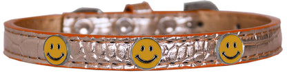 Collar con diseño de cocodrilo para perros, cachorros y mascotas, "Happy Face"