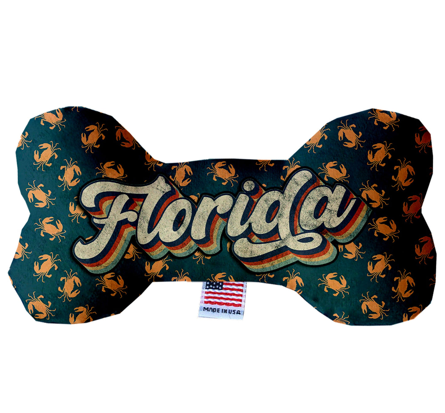 Pet & Dog Plush Bone Toys, "Florida State Options" (Available in different pattern options)