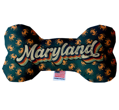 Pet & Dog Plush Bone Toys, "Maryland State Options" (Available in different pattern options)