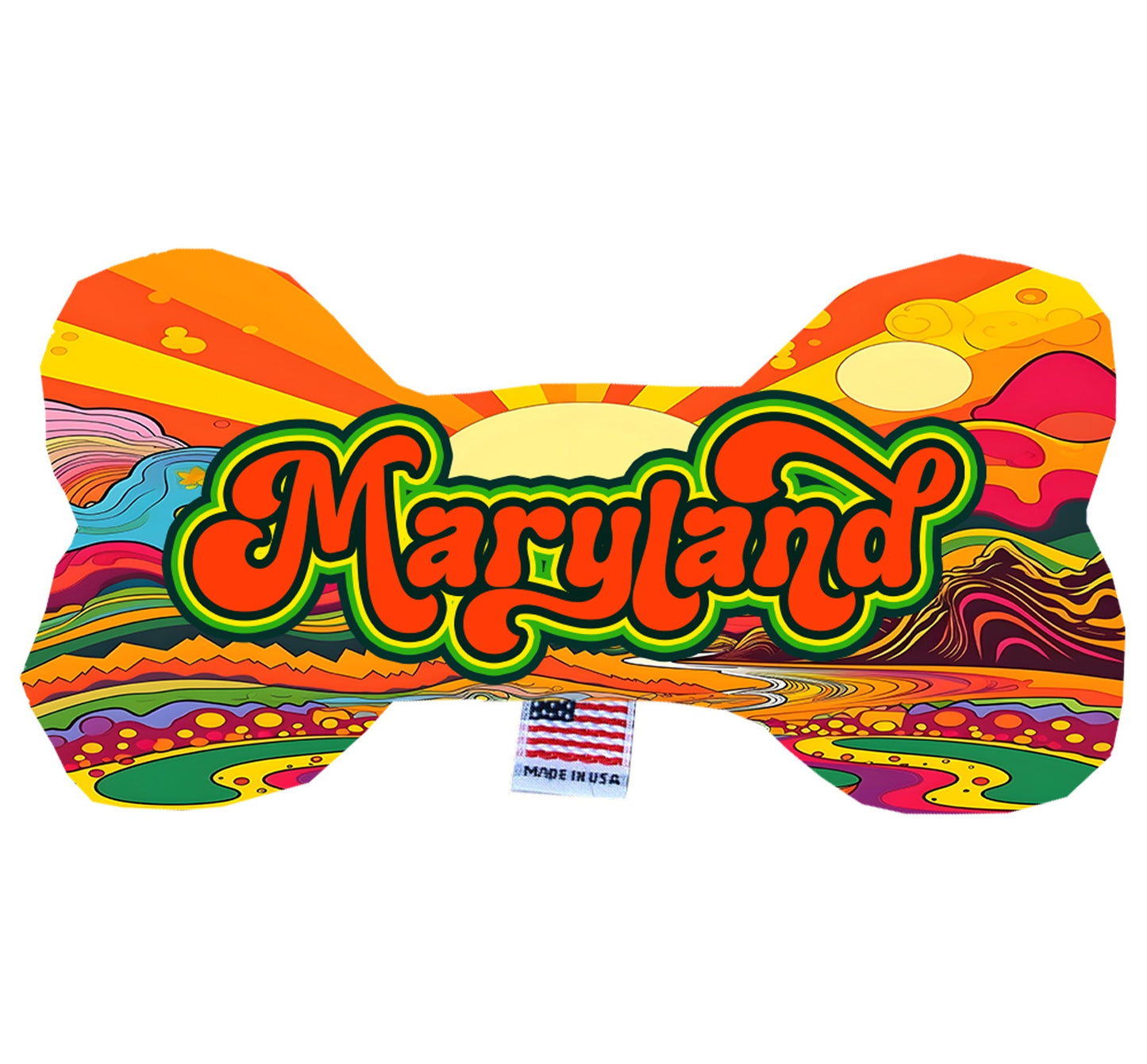 Pet & Dog Plush Bone Toys, "Maryland State Options" (Available in different pattern options)