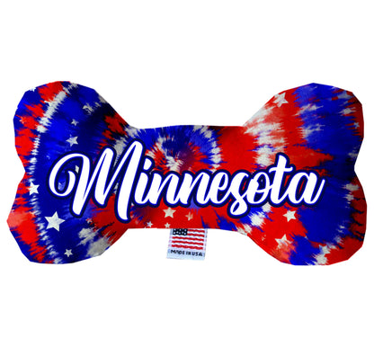 Pet & Dog Plush Bone Toys, "Minnesota State Options" (Available in different pattern options)