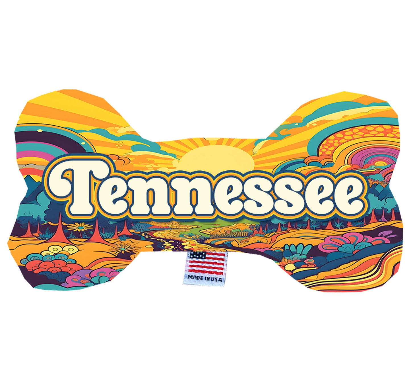 Pet & Dog Plush Bone Toys, "Tennessee State Options" (Available in different pattern options)