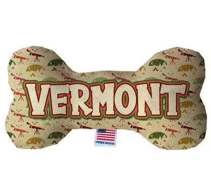 Pet & Dog Plush Bone Toys, "Vermont State Options" (Available in different pattern options)