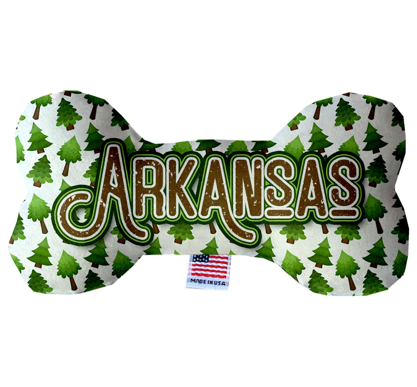 Pet & Dog Plush Bone Toys, "Arkansas State Options" (Available in different pattern options)