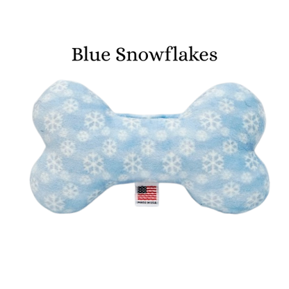 Pet and Dog Plush Bone Toy, "Pastel Christmas"