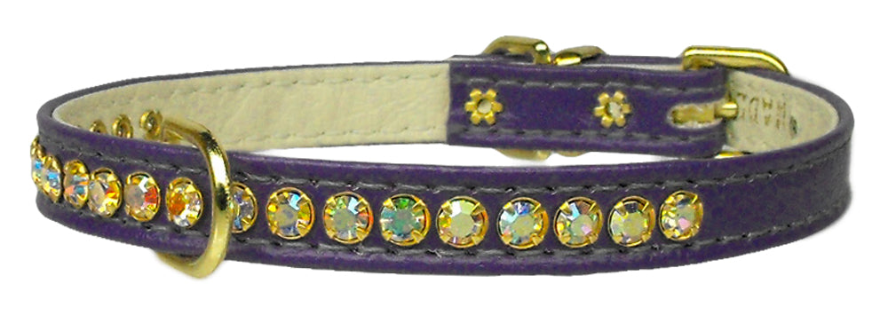 Collar para perros, cachorros y mascotas, "Conjunto de joyas Beverly con cristales de la aurora boreal"