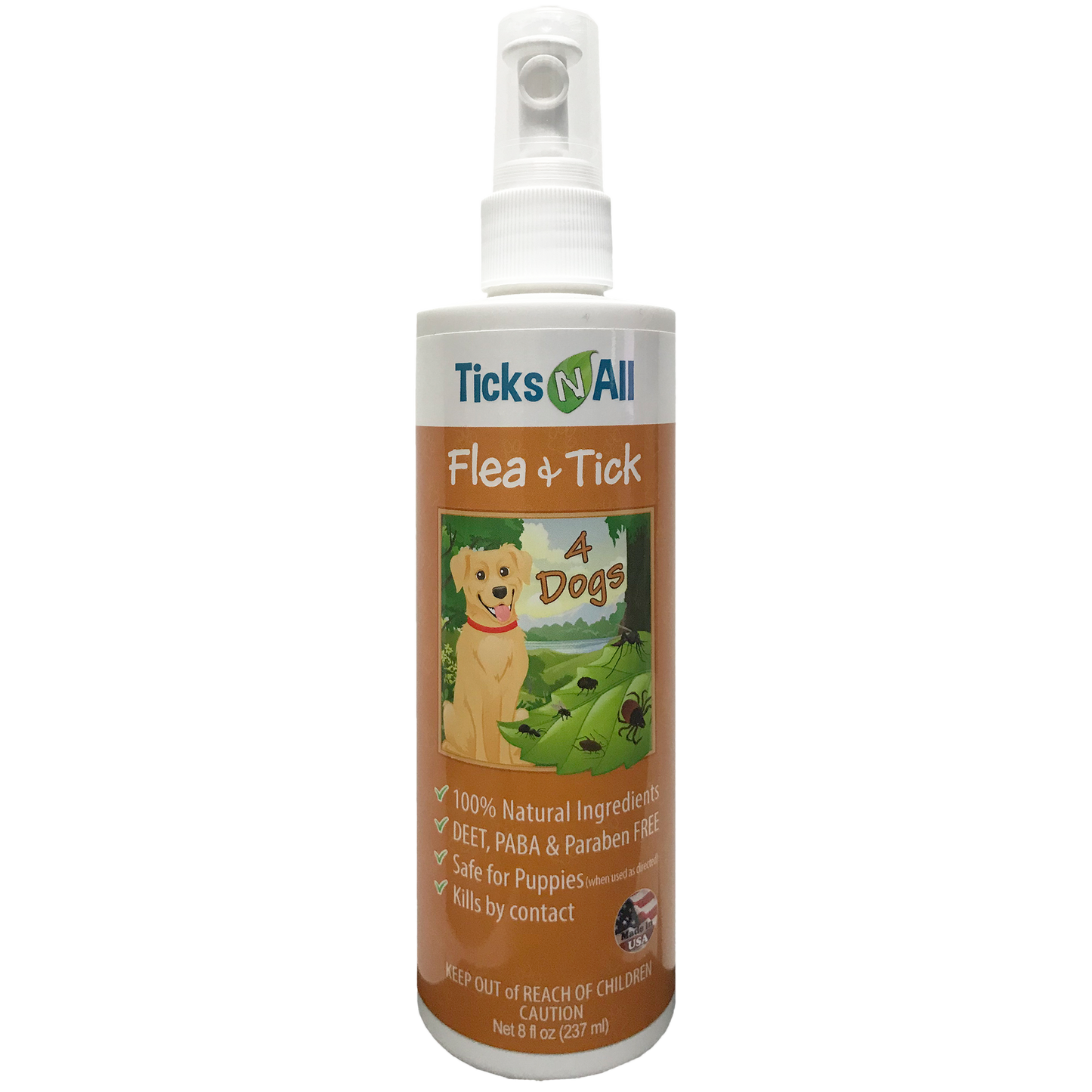 All Natural Flea and Tick 4 Dogs 8oz