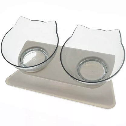 Non-Slip Double Feeding & Water Bowl With Stand