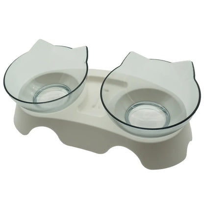 Non-Slip Double Feeding & Water Bowl With Stand