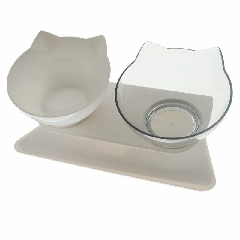 Non-Slip Double Feeding & Water Bowl With Stand