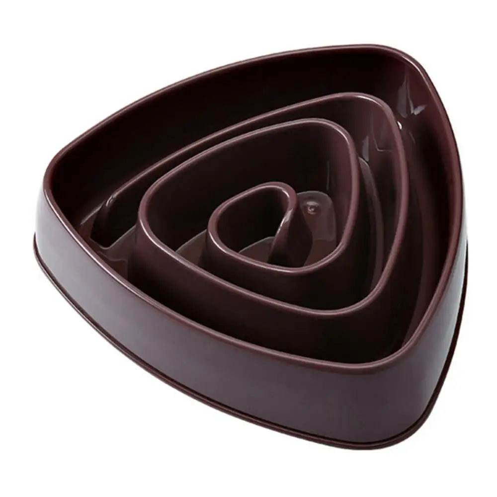 Triangle Slow Eating Pet Training Feeding Bowl (Avoid Choking)