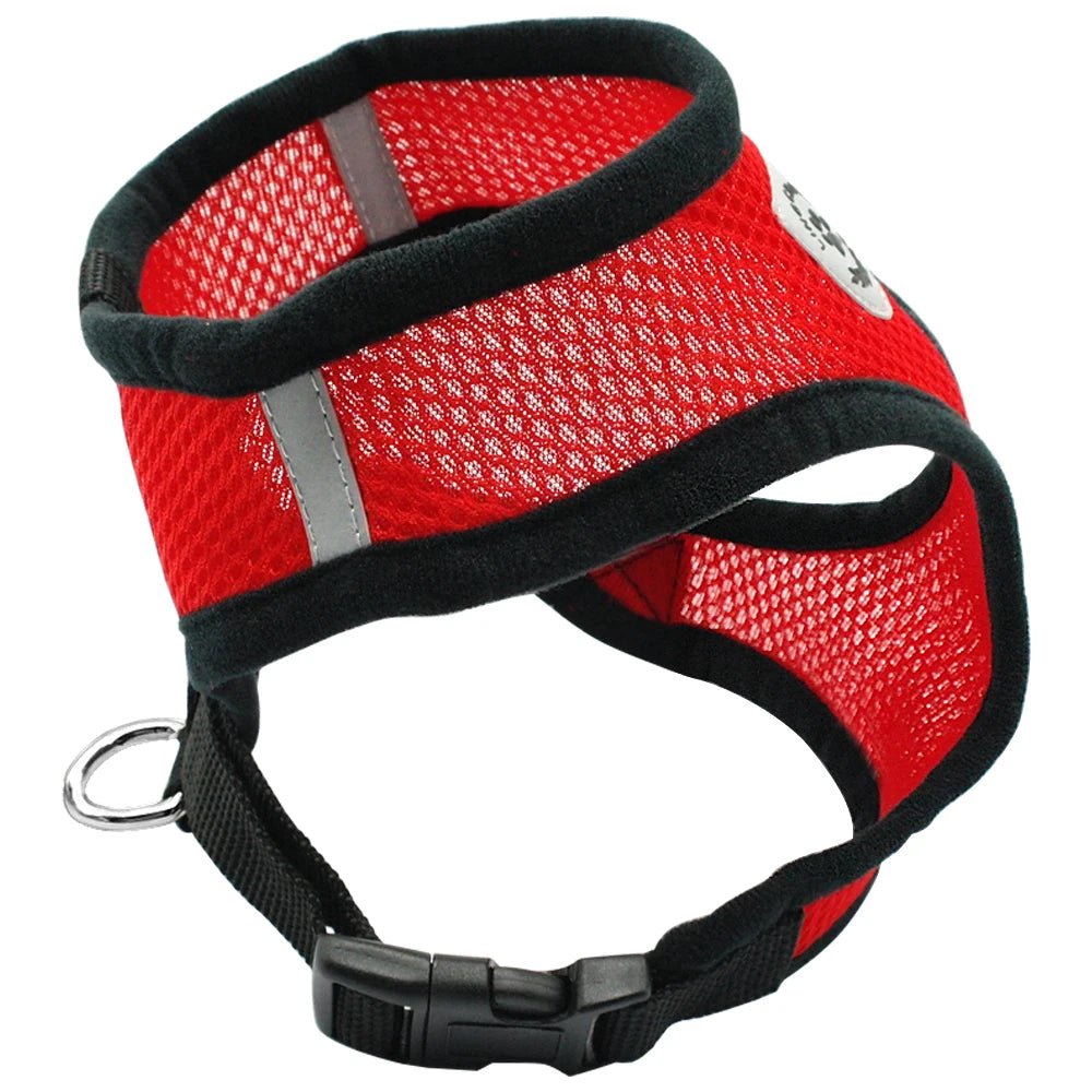 Soft Nylon Mesh Dog Harness and Leash Set