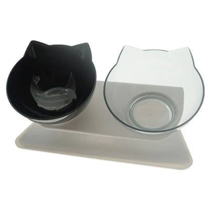 Non-Slip Double Feeding & Water Bowl With Stand