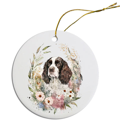 Adorno navideño de raza de perro: "Springer Spaniel inglés"