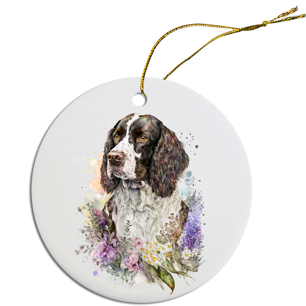 Adorno navideño de raza de perro: "Springer Spaniel inglés"