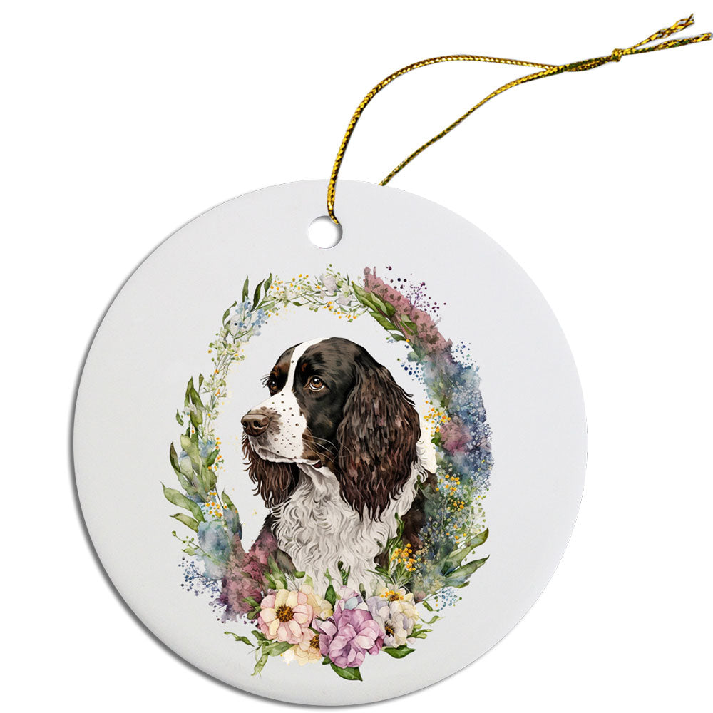 Adorno navideño de raza de perro: "Springer Spaniel inglés"