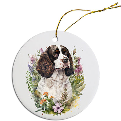 Adorno navideño de raza de perro: "Springer Spaniel inglés"