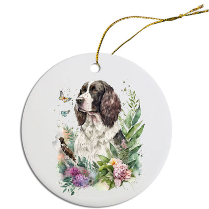 Adorno navideño de raza de perro: "Springer Spaniel inglés"