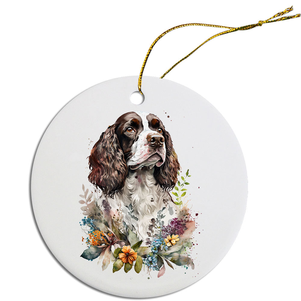 Adorno navideño de raza de perro: "Springer Spaniel inglés"