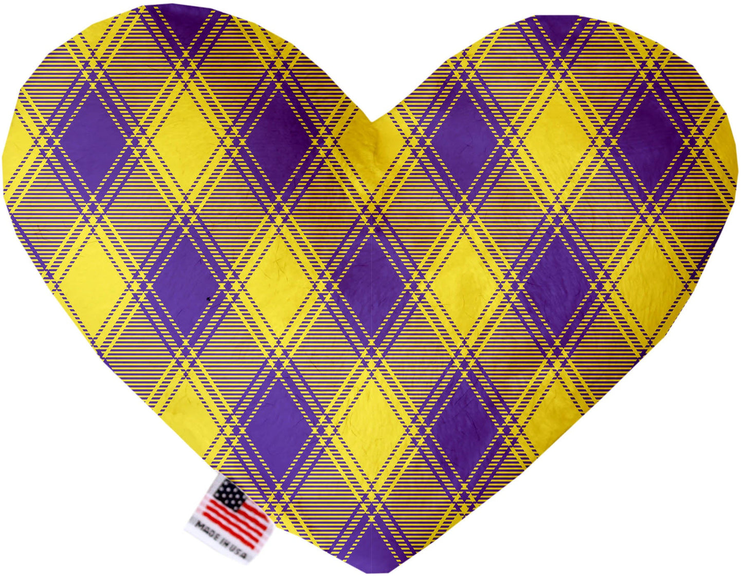 Pet and Dog Plush Heart or Bone Toy, "Plaids Group" (Available in different sizes, and 7 different pattern options!)