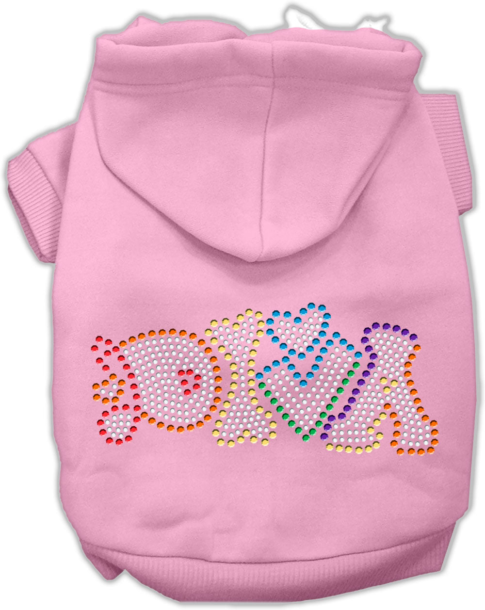 Pet, Dog & Cat Hoodie Rhinestone, "Technicolor Diva"