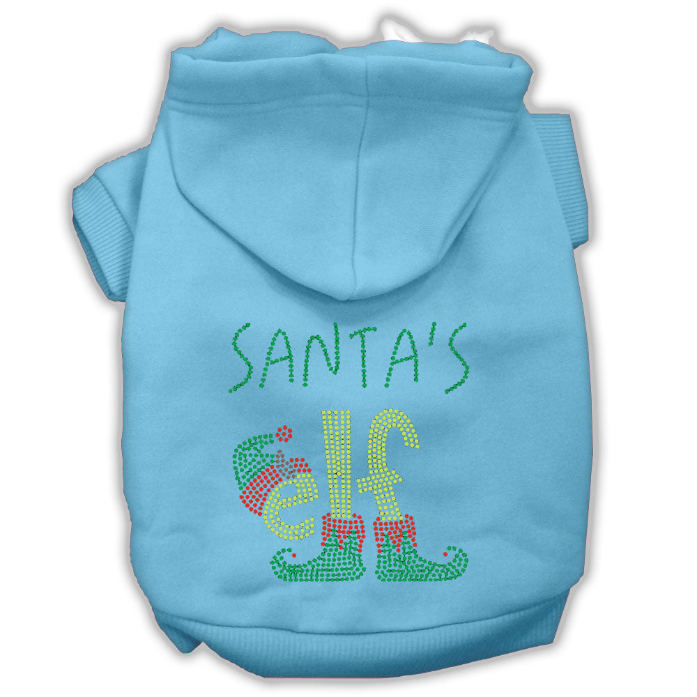 Christmas Pet, Dog & Cat Hoodie Rhinestone, "Santa's Elf"