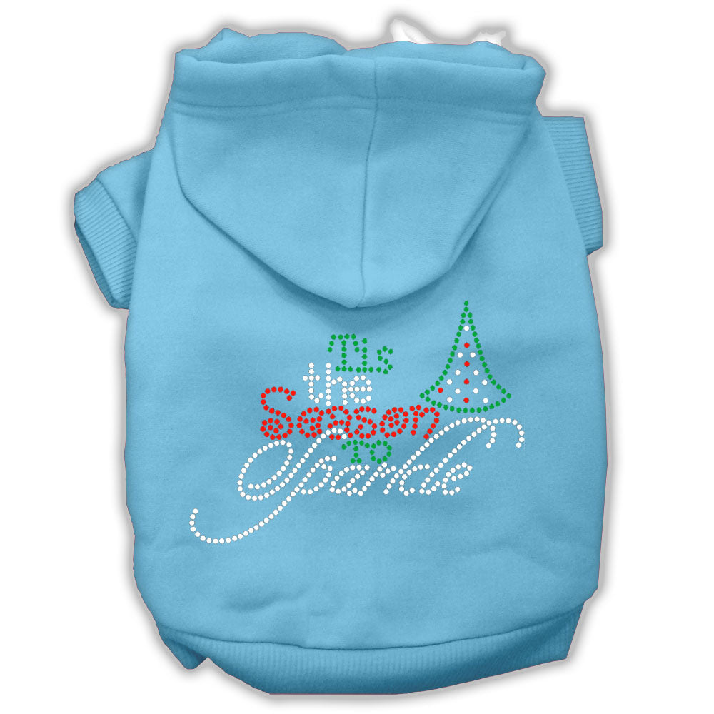 Christmas Pet, Dog & Cat Hoodie Rhinestone, "Tis The Season To Sparkle"